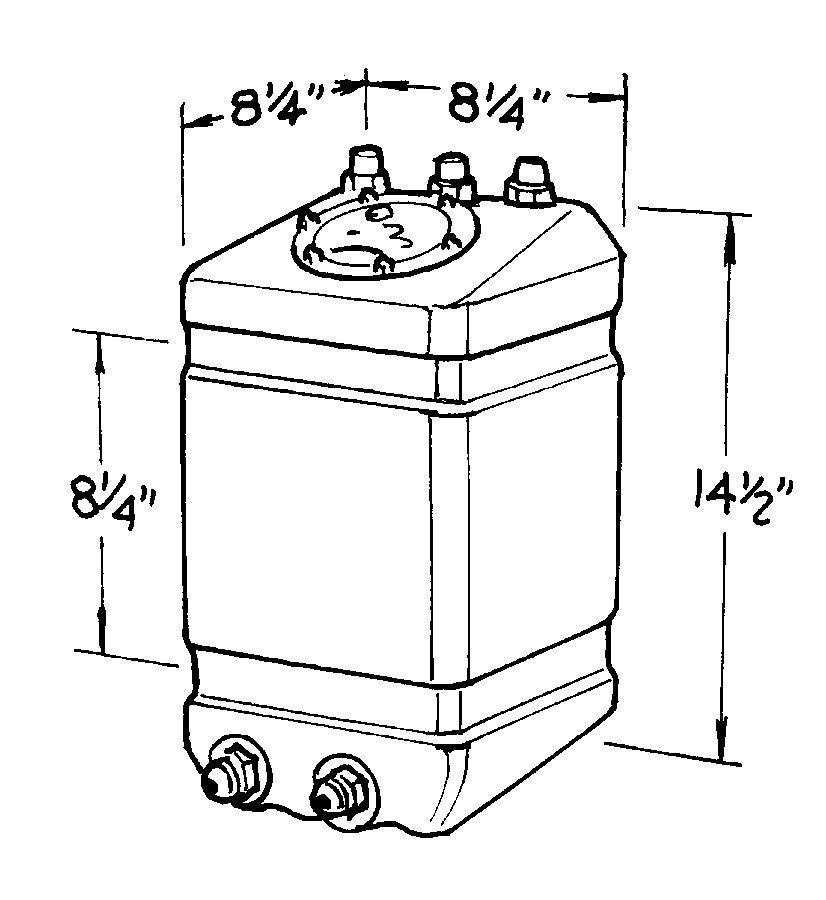 Jaz JAZ220-003-01 3-Gallon Pro Drag Fuel Cell