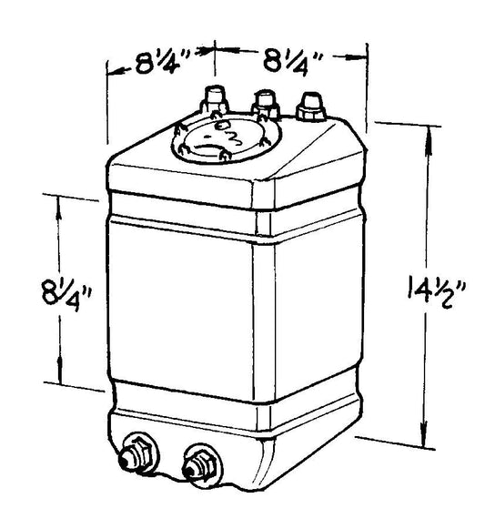 Jaz JAZ220-003-01 3-Gallon Pro Drag Fuel Cell