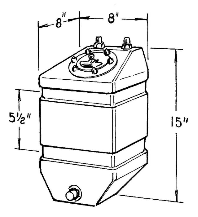 Jaz JAZ220-303-01 3-Gallon Pro Drag Fuel Cell