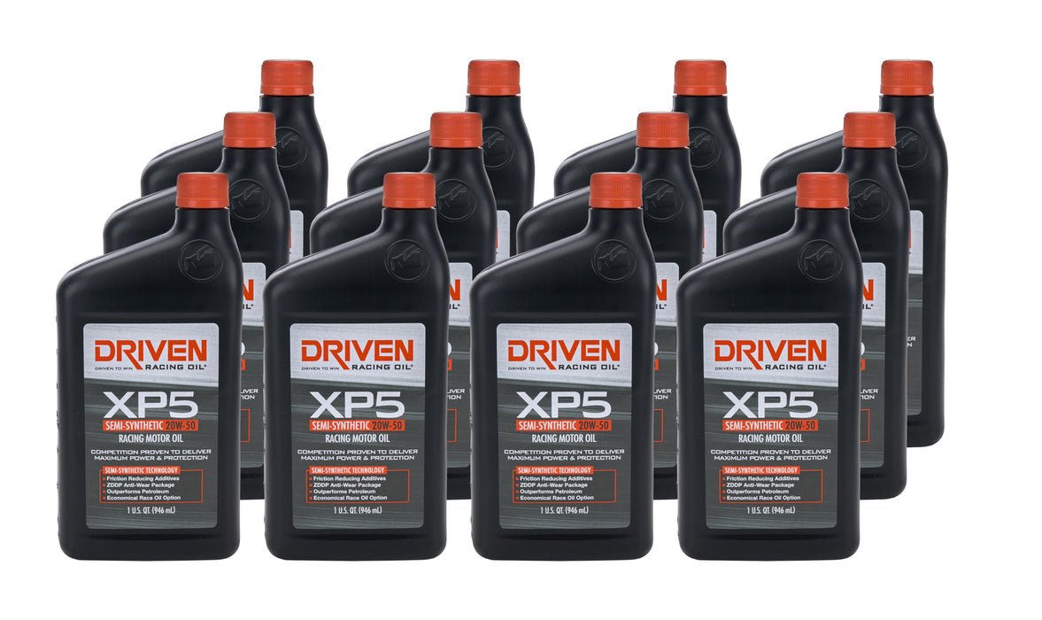 Driven Racing Oil JGP00906-12 XP5 20w50 Semi-Synthetic Case 12 x 1 Quart