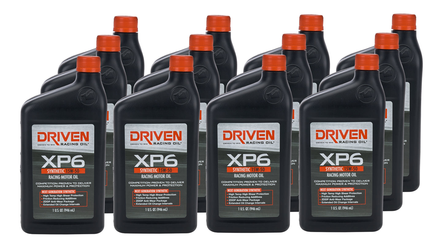 Driven Racing Oil JGP01006-12 XP6 15w50 Synthetic Oil Case 12 x 1 Quart