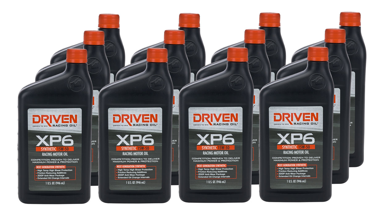 Driven Racing Oil JGP01006-12 XP6 15w50 Synthetic Oil Case 12 x 1 Quart