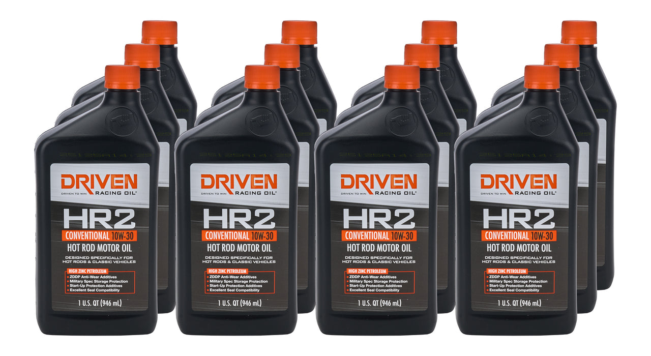 Driven Racing Oil JGP02006-12 HR2 10w30 Conventional Oil Case 12 x 1 Quart