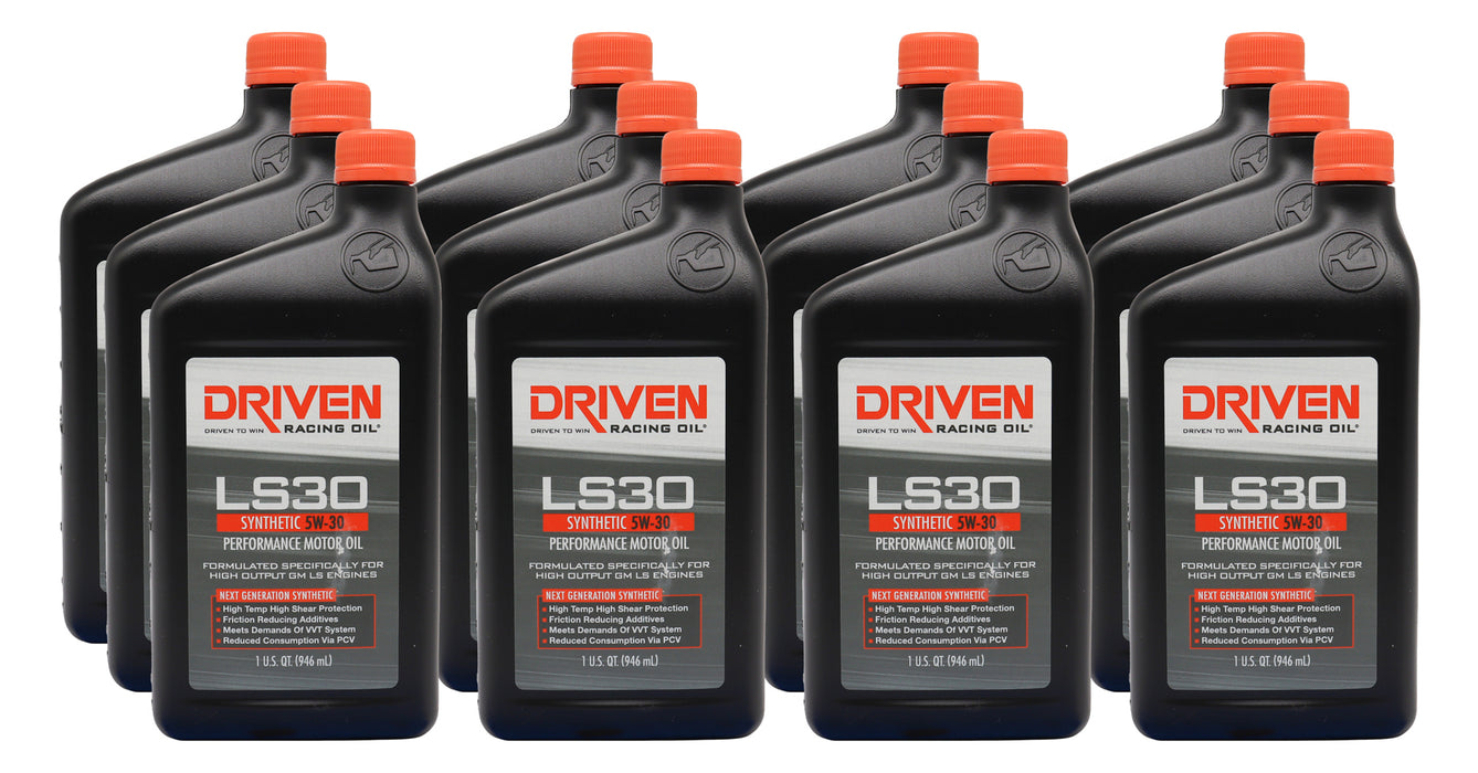 Driven Racing Oil JGP02906-12 LS30 5w30 Synthetic Oil Case 12 x 1 Quart