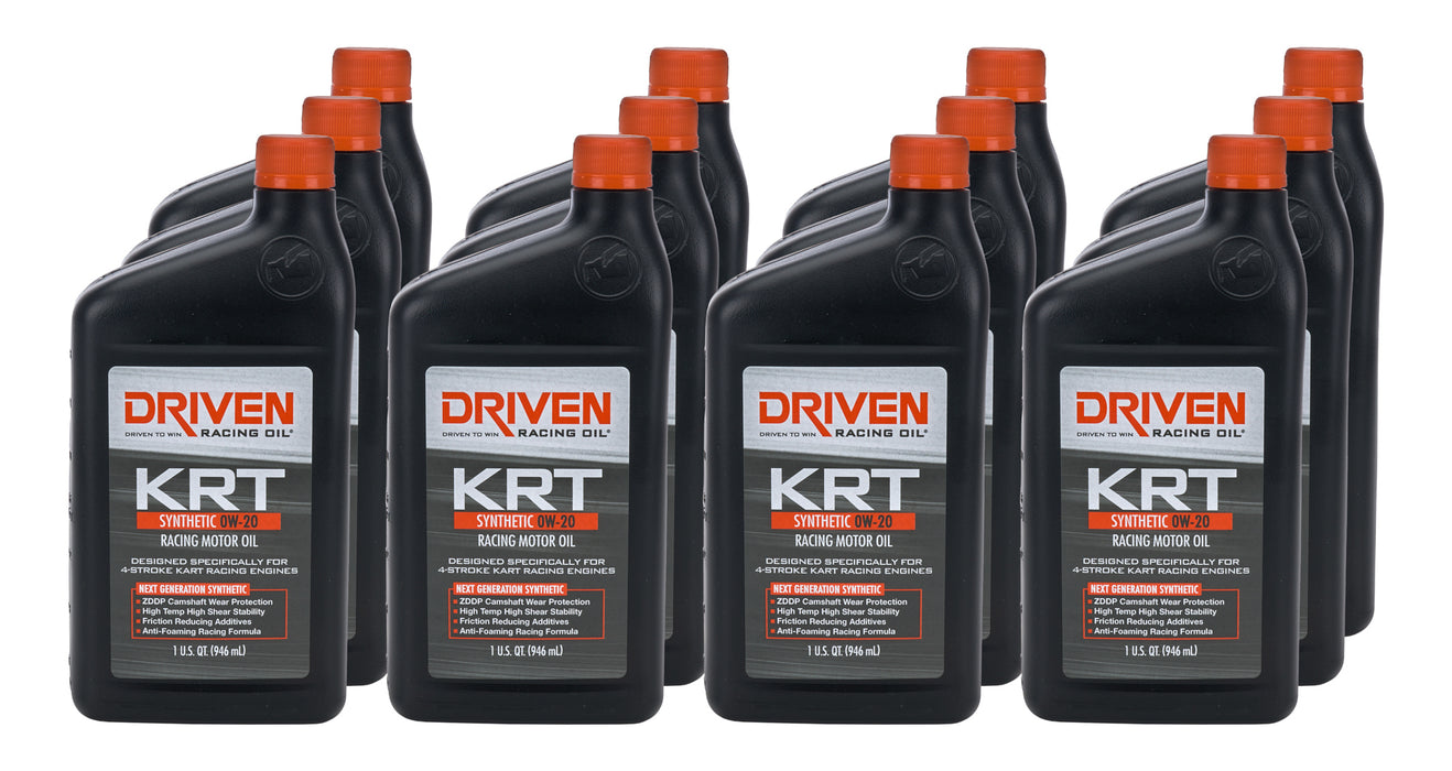 Driven Racing Oil JGP03406-12 KRT 0w20 4 Stroke Kart Oil Case 12 x 1 Quart
