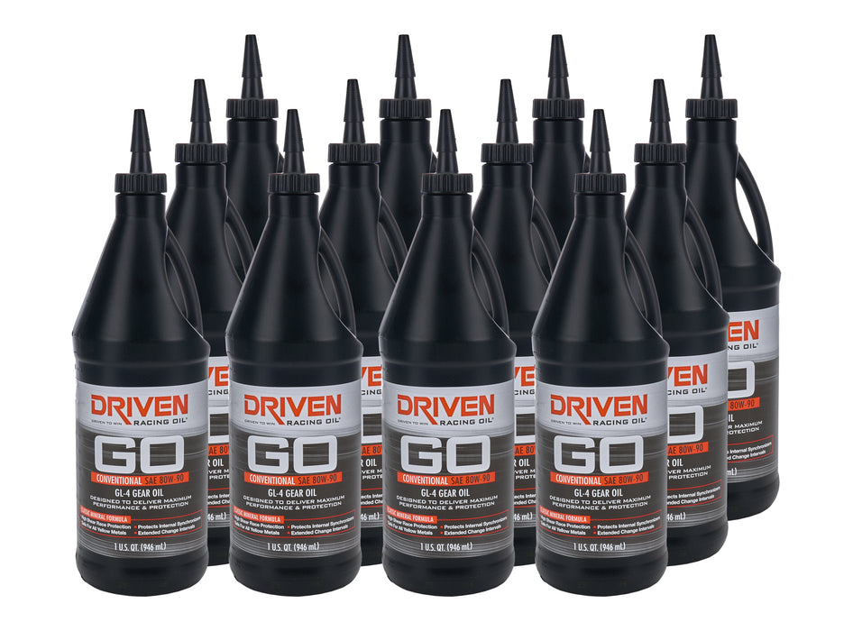 Driven Racing Oil JGP04530-12 GL-4 80w90 Gear Oil Case 12 x 1 Quart