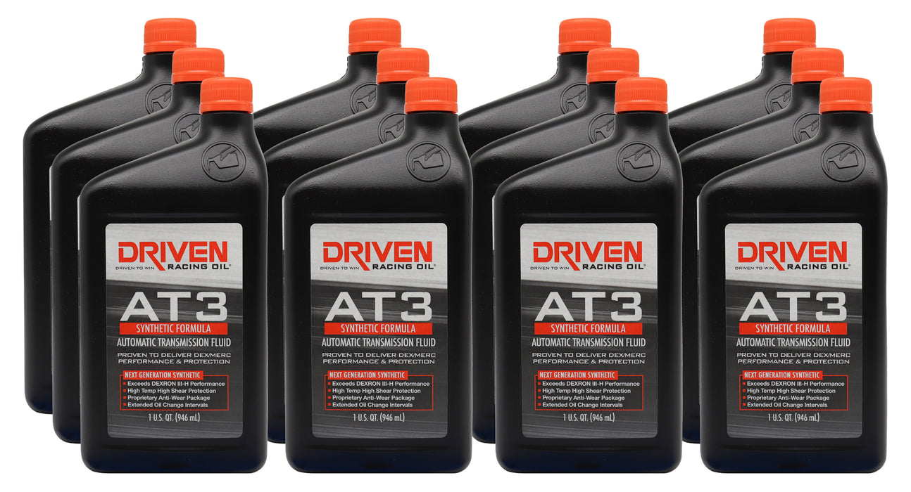 Driven Racing Oil JGP04706-12 AT3 Synthetic Dex/MERC Trans Fluid Case 12x1Qt
