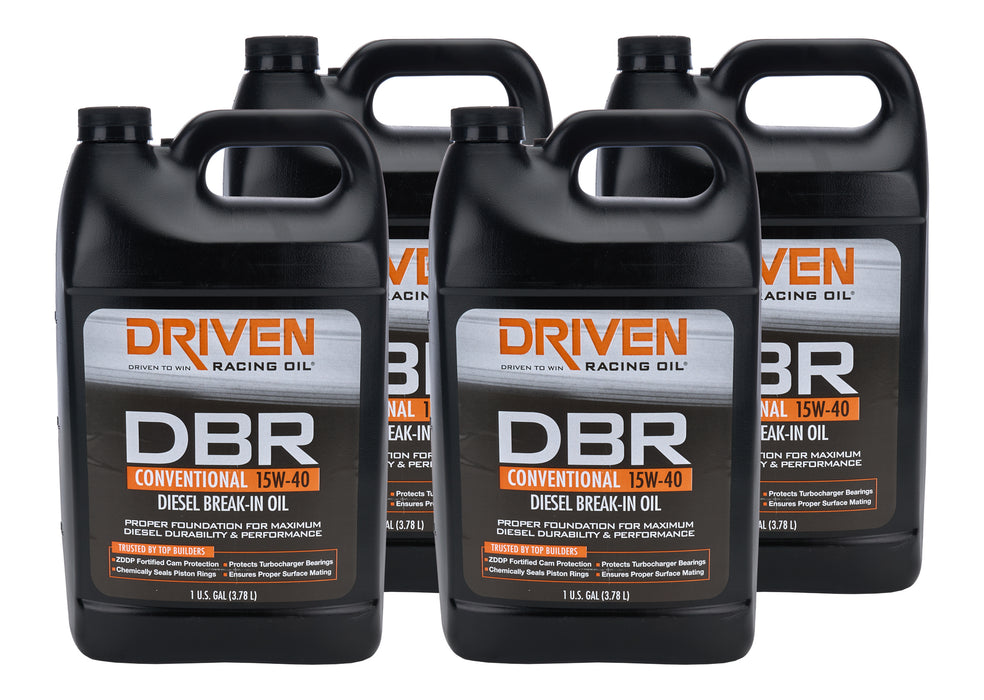 Driven Racing Oil JGP05308-4 DBR 15w40 Diesel Break- In Oil Case 4 x 1 Gallon