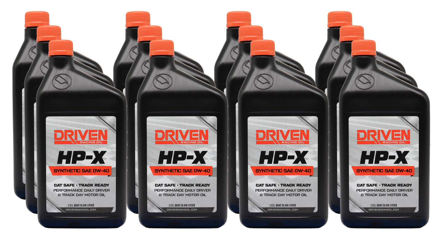 Driven Racing Oil JGP17406-12 HP-X 0W40 Motor Oil Case 12/Qt