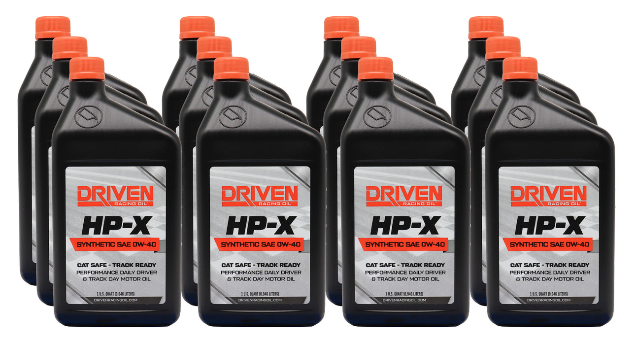 Driven Racing Oil JGP17406-12 HP-X 0W40 Motor Oil Case 12/Qt
