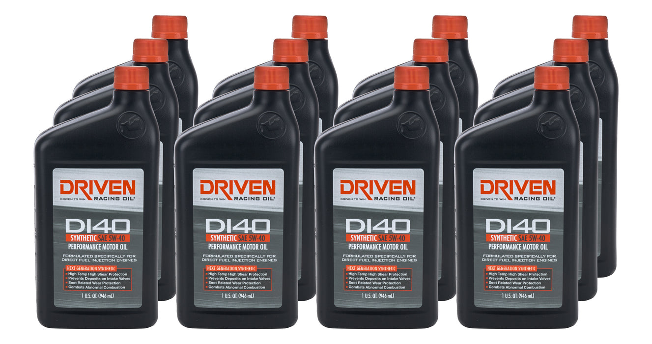 Driven Racing Oil JGP18406-12 DI40 5w40 Synthetic Oil Case 12 x 1 Quart