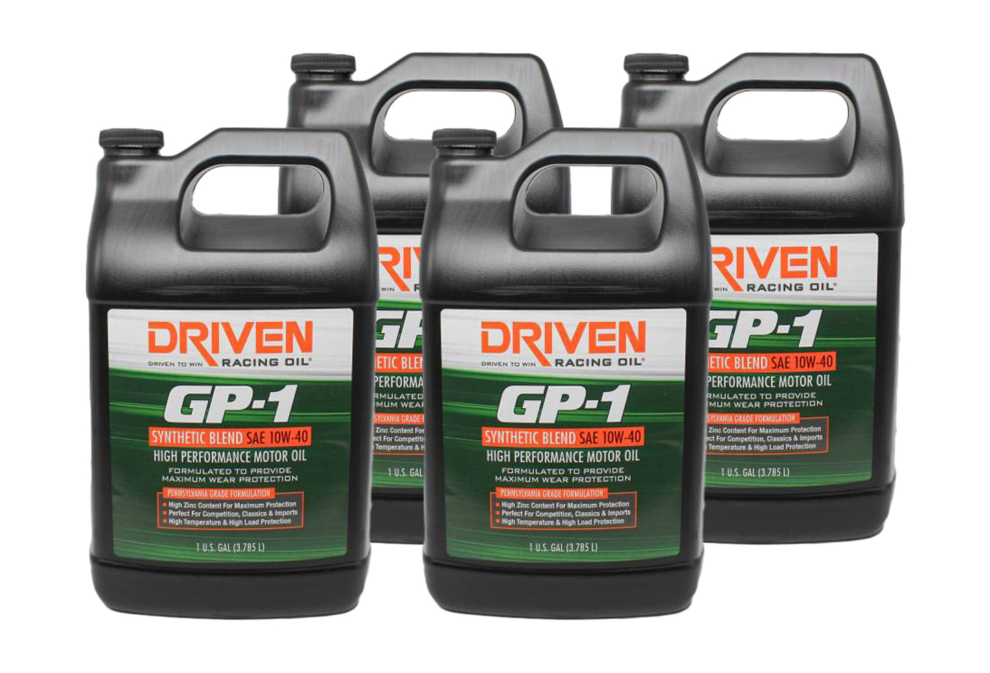 Driven Racing Oil JGP19408-4 GP-1 10w40 SemiSynthetic Case 4 x 1 Gallon