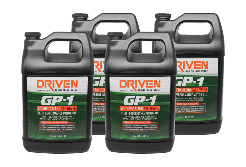 Driven Racing Oil JGP19408-4 GP-1 10w40 SemiSynthetic Case 4 x 1 Gallon