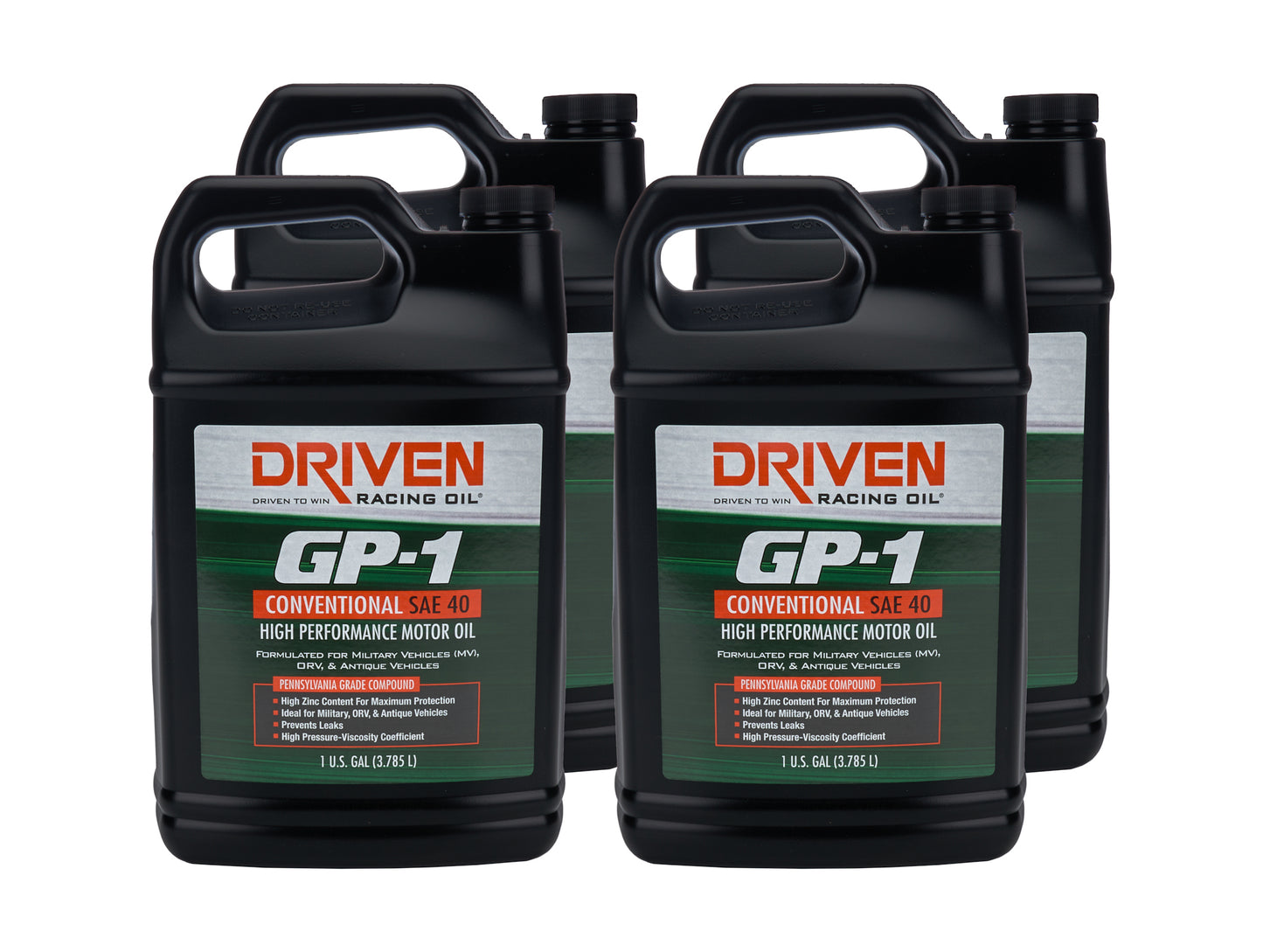 Driven Racing Oil JGP19416-4 GP-1 40W Conventional Oil Case 4 x 1 Gallon