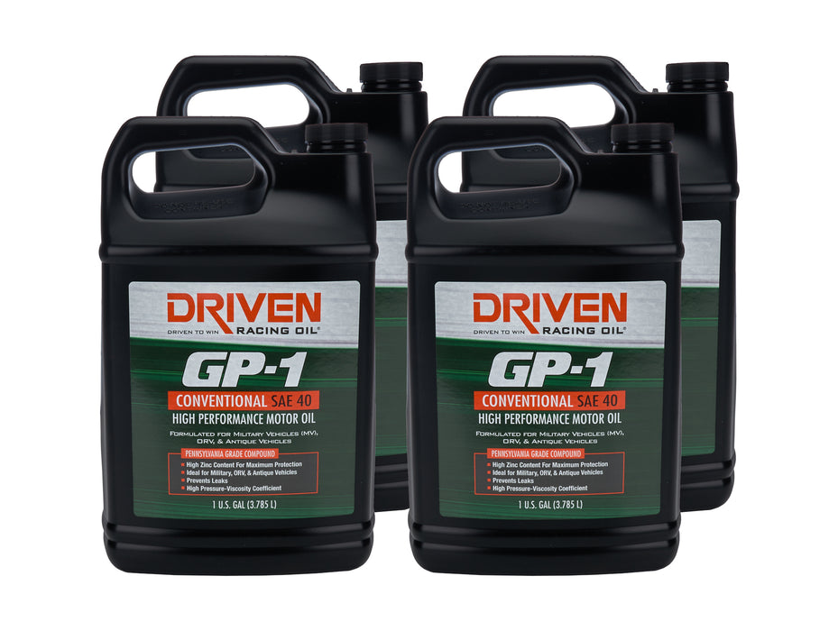 Driven Racing Oil JGP19416-4 GP-1 40W Conventional Oil Case 4 x 1 Gallon