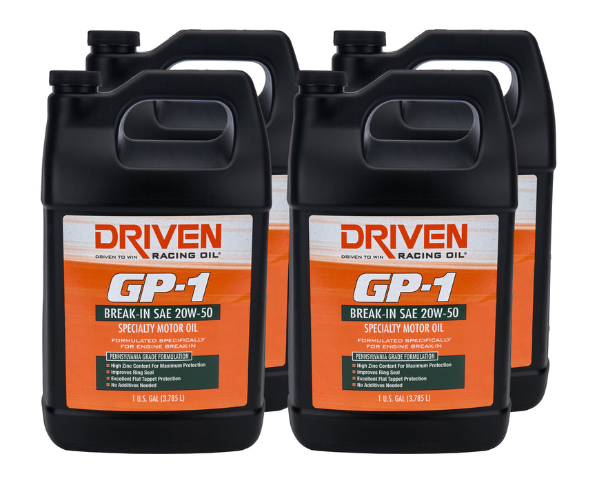 Driven Racing Oil JGP19556-4 GP-1 20w50 Conventional Oil Case 4 x 1 Gallon