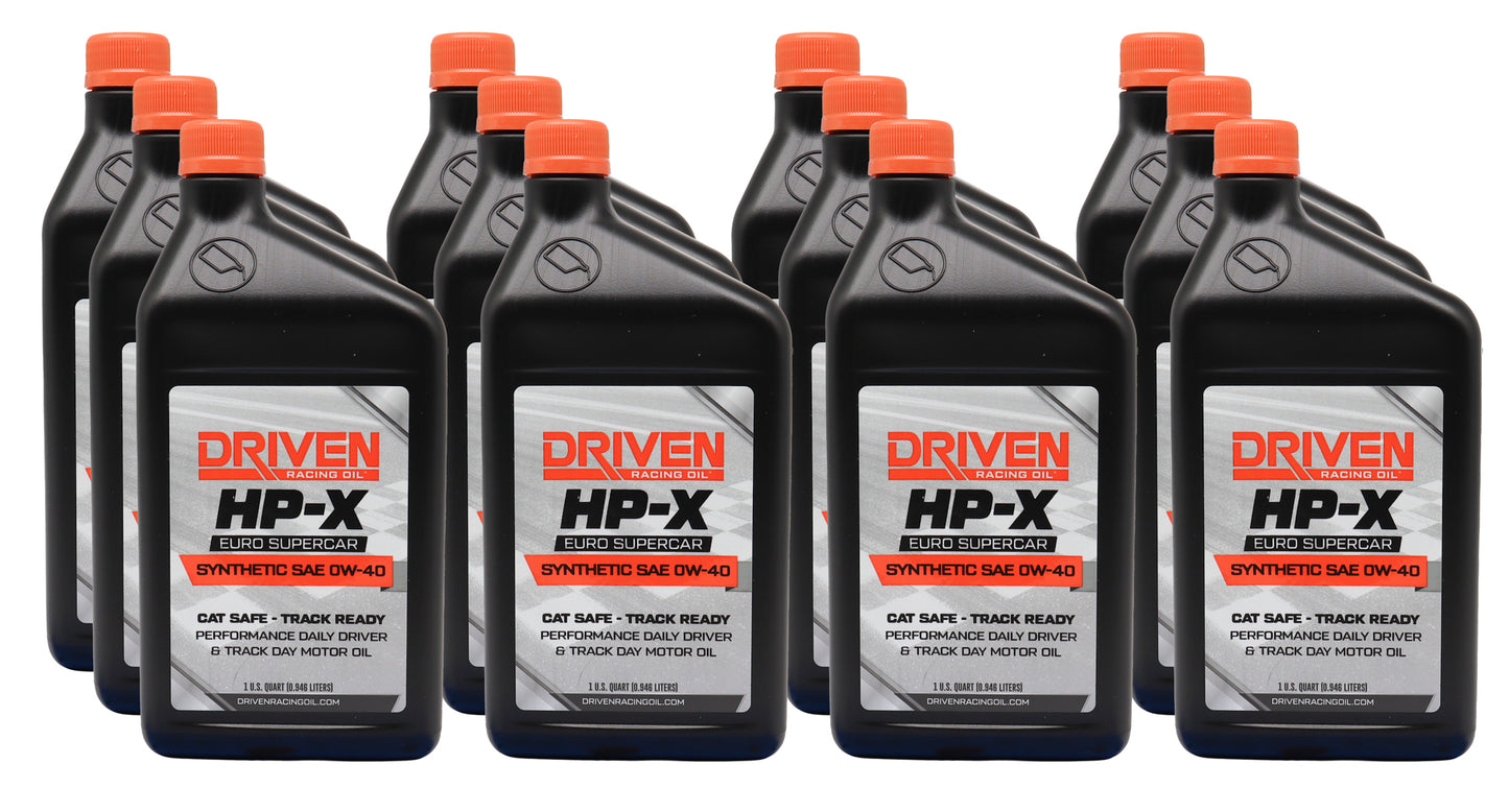 Driven Racing Oil JGP23406-12 HP-X EURO 0W40 Motor Oil Case 12/Qt