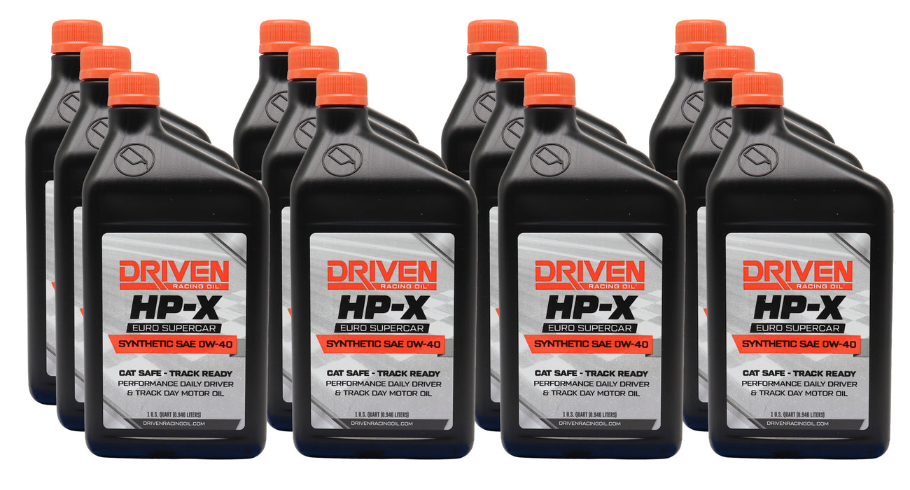 Driven Racing Oil JGP23406-12 HP-X EURO 0W40 Motor Oil Case 12/Qt