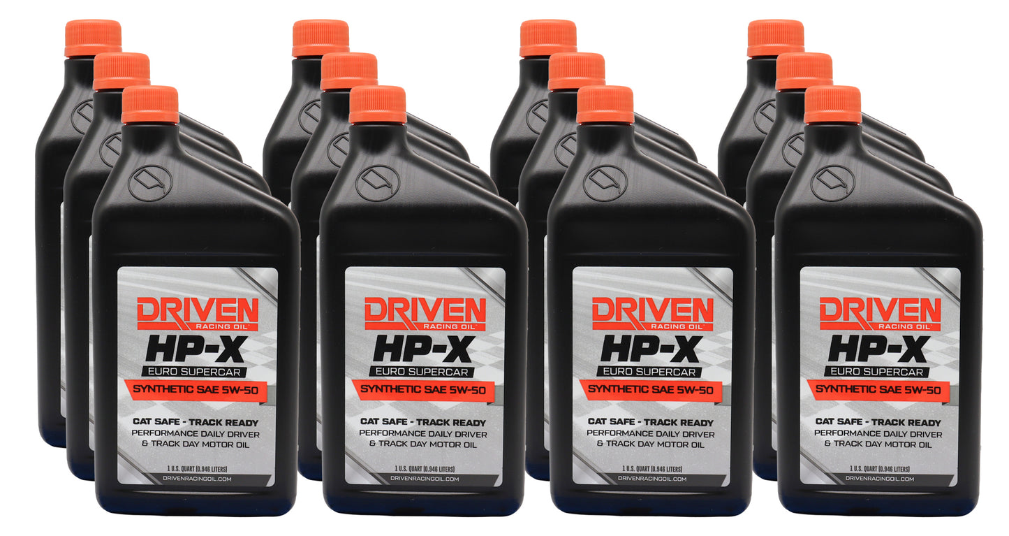 Driven Racing Oil JGP23506-12 HP-X EURO 5W50 Motor Oil Case 12/Qt