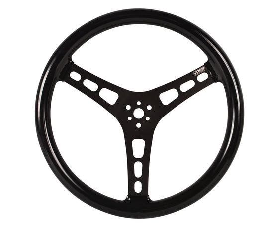 Joes Racing Products JOE13515-CB Steering Wheel 15in Blk Dished Rubber Coated