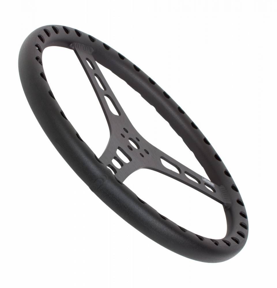 Joes Racing Products JOE13534-B 14in Flat Steering Wheel Black