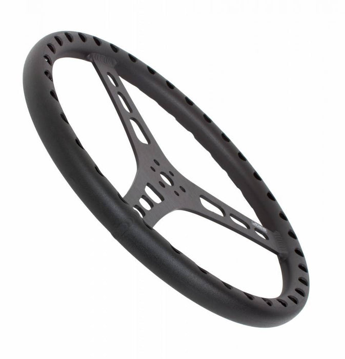 Joes Racing Products JOE13534-B 14in Flat Steering Wheel Black