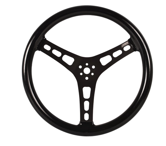 Joes Racing Products JOE13535-CB Steering Wheel 15in Flat Rubber Coated w/ Black