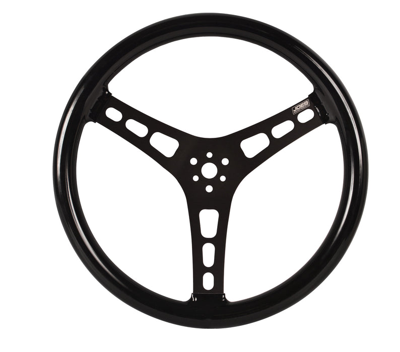 Joes Racing Products JOE13535-CB Steering Wheel 15in Flat Rubber Coated w/ Black