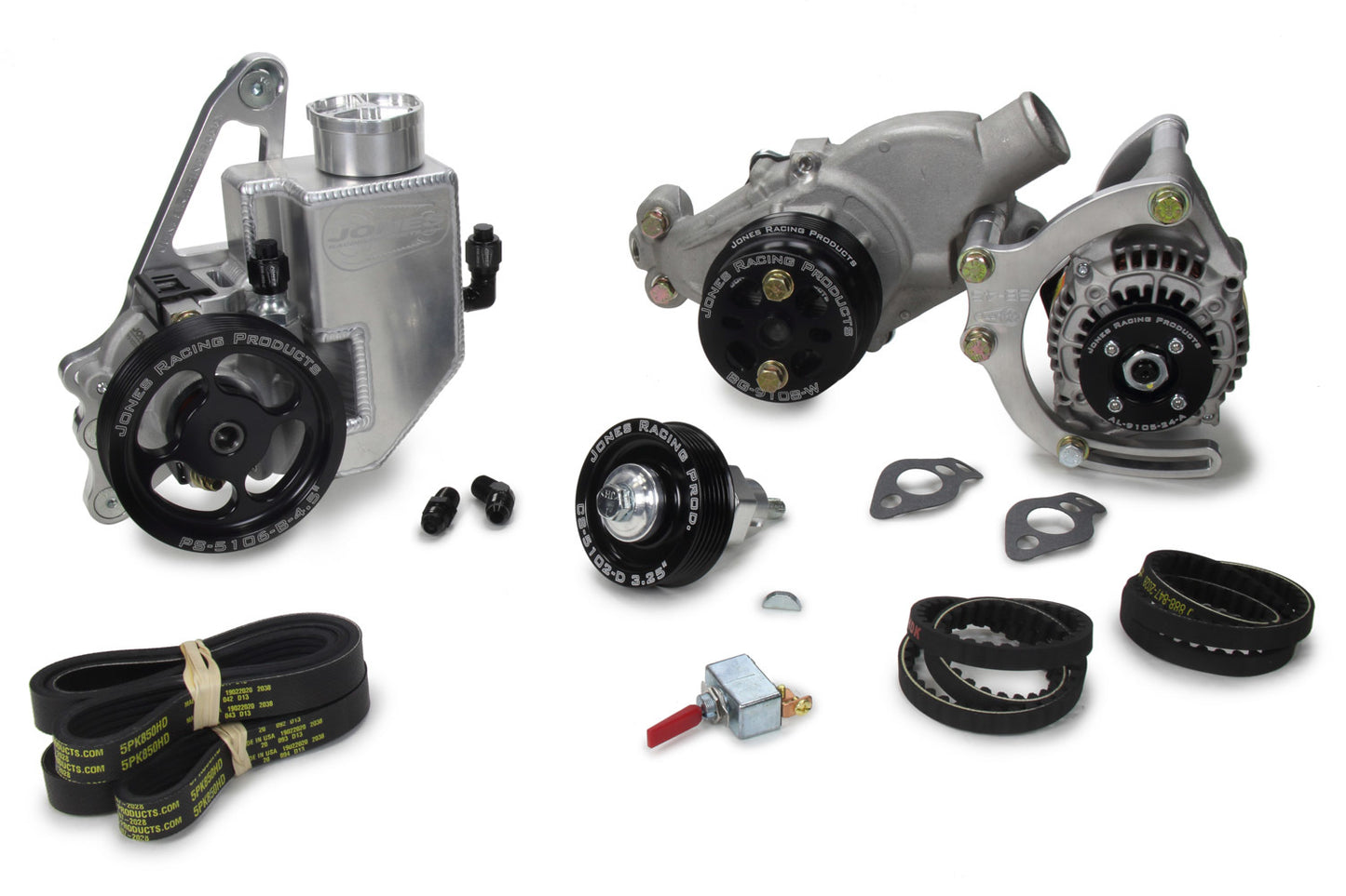 Jones Racing Products JRP1441-AR-75 Serpentine Drive Kit SBC w/ P/S - W/P & Alt.