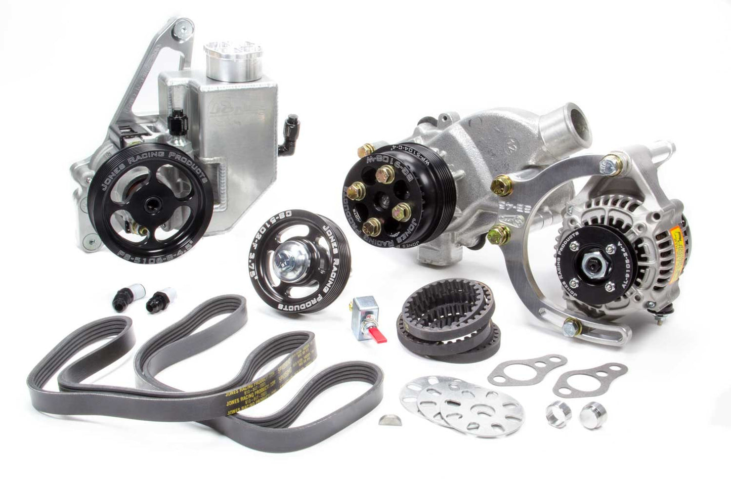 Jones Racing Products JRP1441-AR-CE Serpentine Drive Kit SBC Crate w/ P/S W/P & Alt