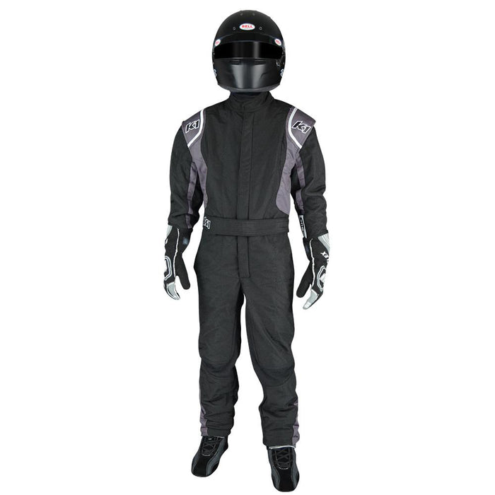 K1 Racegear K1R20-PRY-NG-3XS Suit Precision II Black / Gray 3X-Small Youth