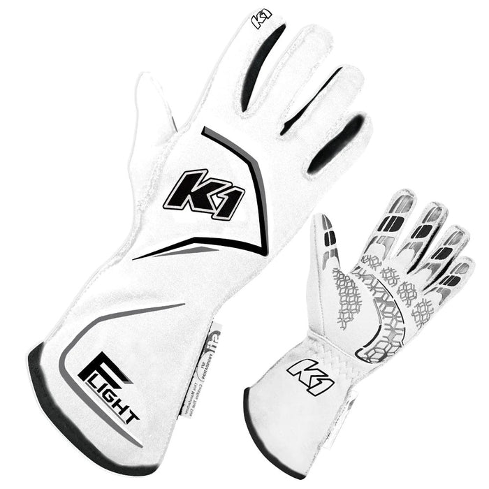 K1 Racegear K1R23-FLT-WG-2XL Gloves Flight XX-Large White