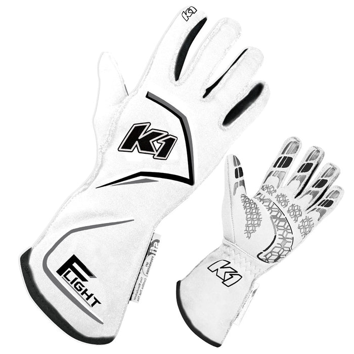 K1 Racegear K1R23-FLT-WG-XXL Gloves Flight XX-Large White