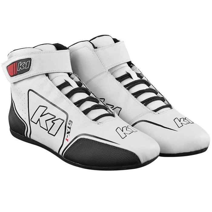 K1 Racegear K1R24-GTX-W-12 Shoe GTX-1 White / Black Size 12