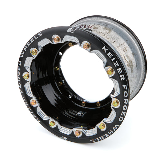Keizer Aluminum Wheels, Inc. KAW1073FBLB Wheel 4-Pin 10x7 3in BS w/Bdlk Black