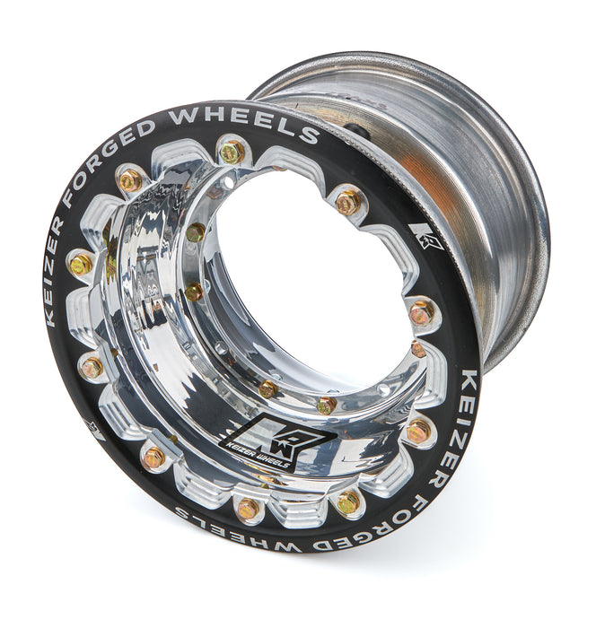 Keizer Aluminum Wheels, Inc. KAW1084FBLBC Wheel 4-Pin 10x8 4in BS w/BDLK Brake Bell
