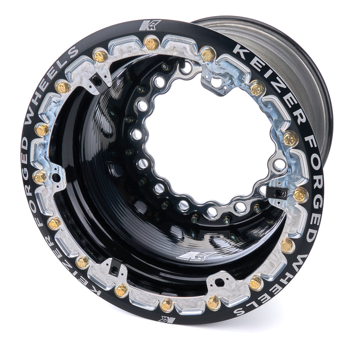 Keizer Aluminum Wheels, Inc. KAWW15145FBLB Wheel Wide 5 15x14 5in BS Forged Beadlock Black