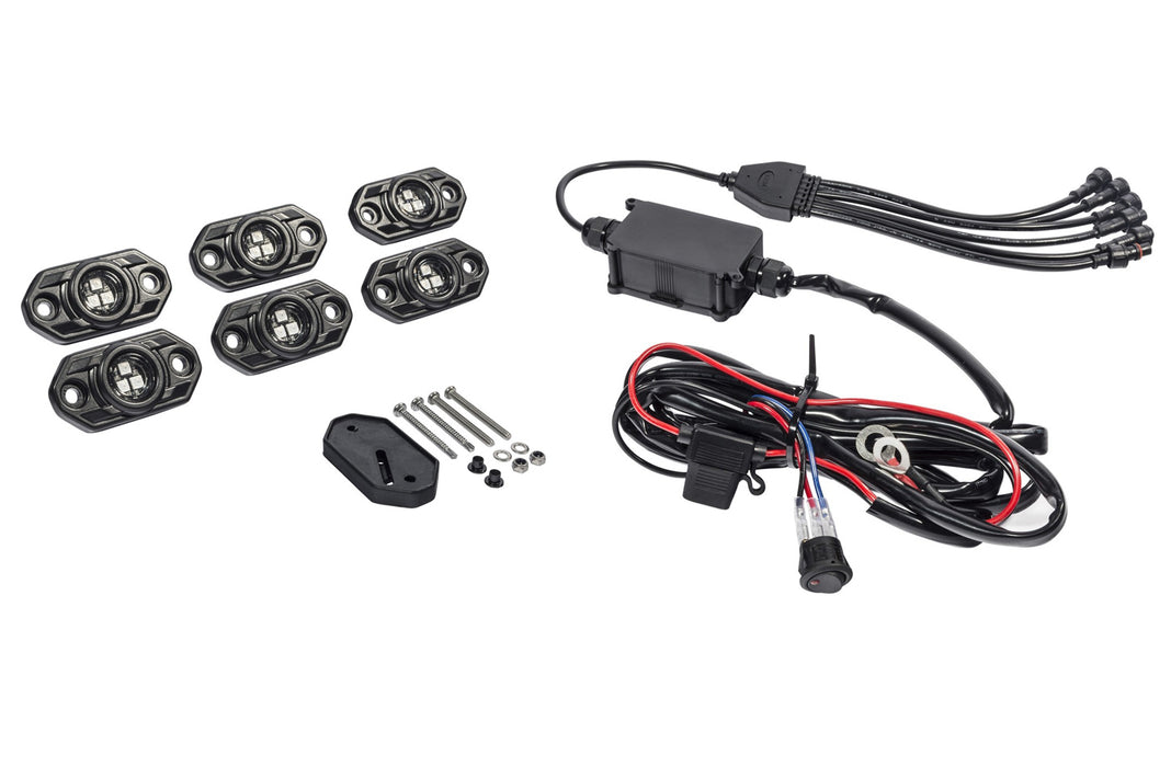 Kc Hilites KCH339 CRL 6 PC RGB Rock Light Kit