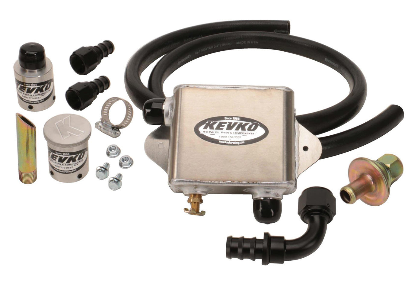 Kevko Oil Pans & Components KEVK139-CRATE Alum Evac Tank Kit w/1-3/8in Slip Ons