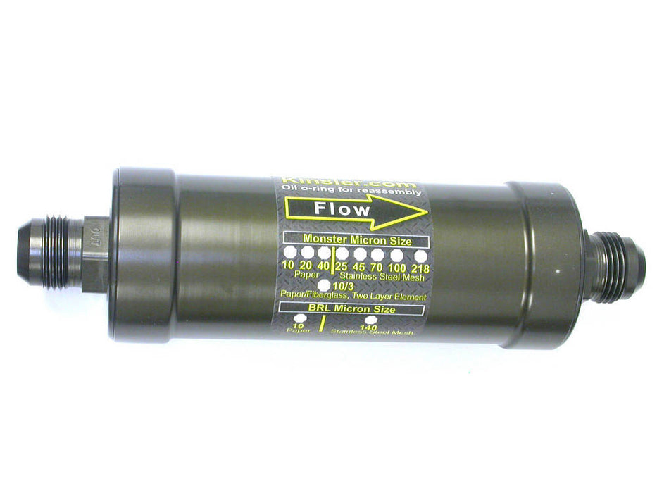 Kinsler KIN8556-100 Filter; in-line 12AN mal e flare ends hard anodiz