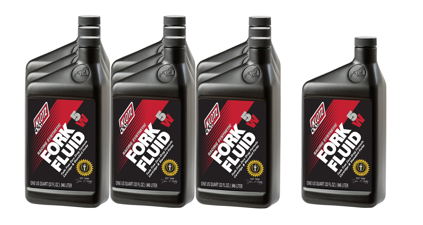 Klotz Synthetic Lubricants KLOKL-505-10 5W Racing Synthetic Shock Oil Case 10x1Qt