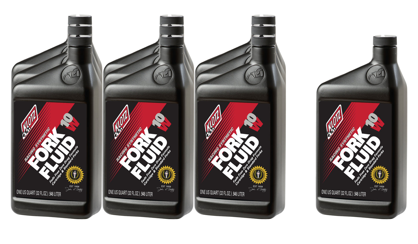 Klotz Synthetic Lubricants KLOKL-510-10 10W Racing Synthetic Shock Oil Case 10x1Qt