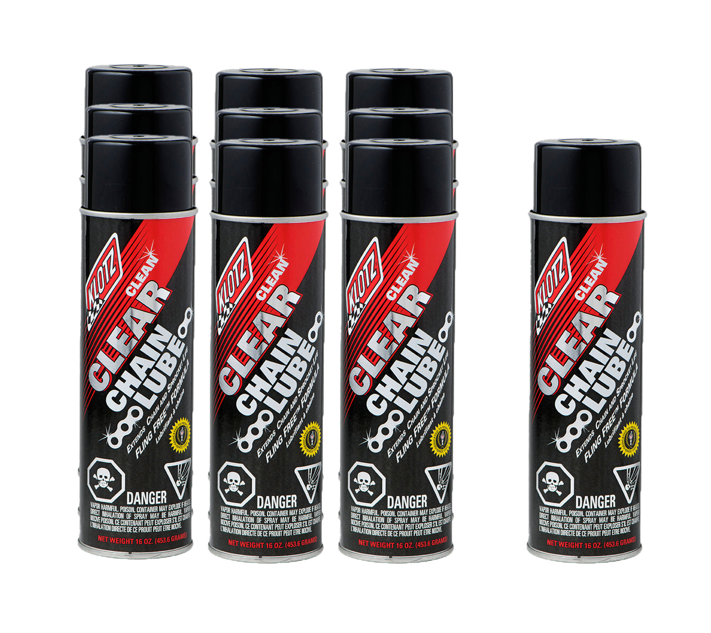 Klotz Synthetic Lubricants KLOKL-611-10 Clear Chain Lube Case 16 Ounces