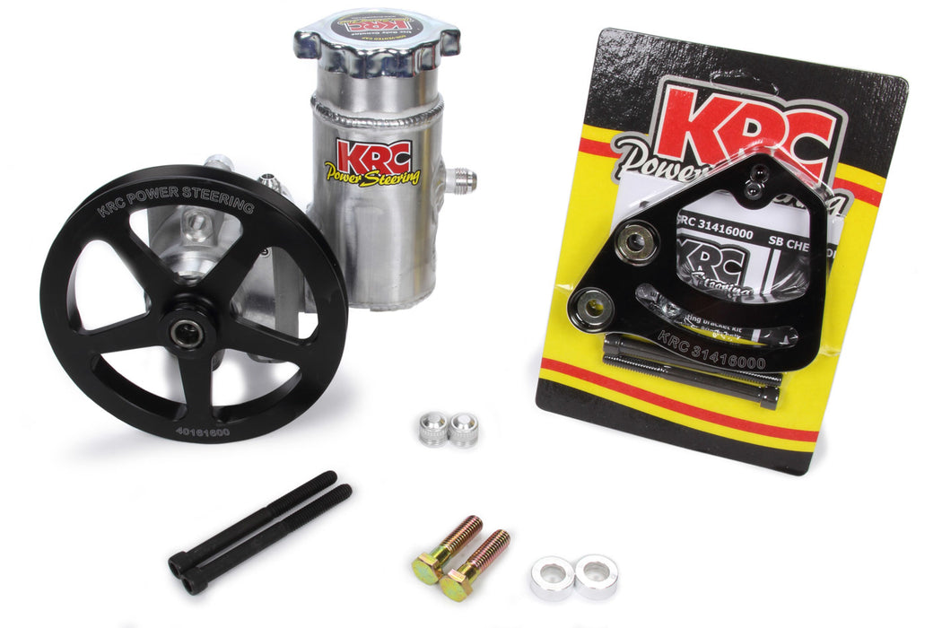 Krc Power Steering KRCESP18010115 Power Steering Kit SBC Block Mnt 6in V-Belt