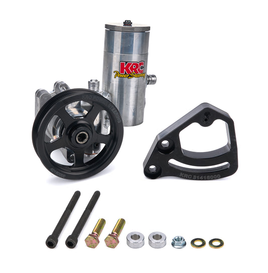 Krc Power Steering KRCESP18020115 Power Steering Pump Kit SBC 4.2in 6-Rib Serp