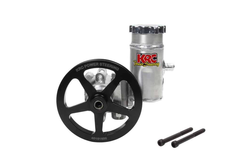 Krc Power Steering KRCESP19610100 P/S Pump Elite w/ 6in V- Belt Pulley w/Reservoir