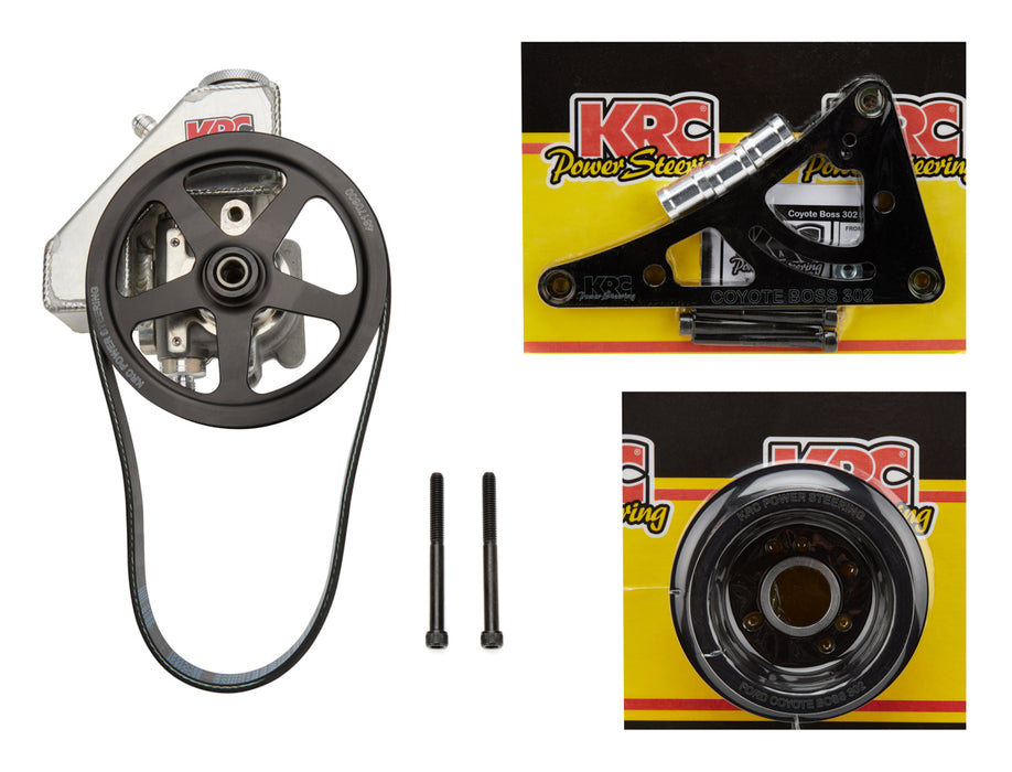 Krc Power Steering KRCKIT66302125 Pulley & P/S Pump Kit Ford Coyote w/ B/O Res.