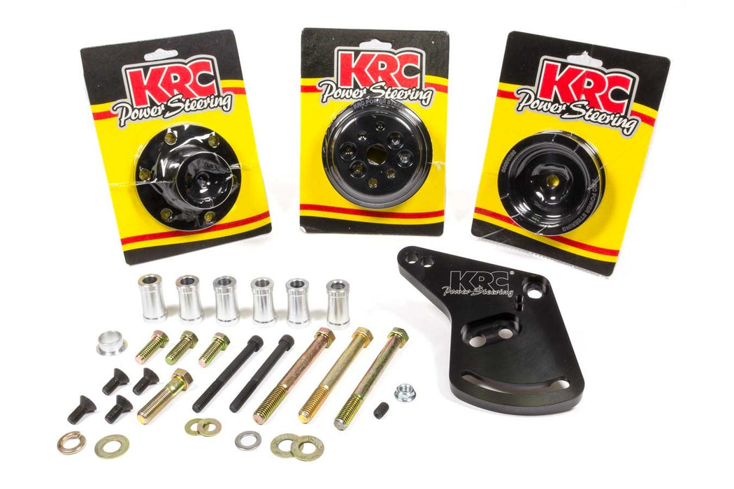 Krc Power Steering KRCKIT66347612 Pulley Kit Serpentine Ford 347SR/JR 12% Red.
