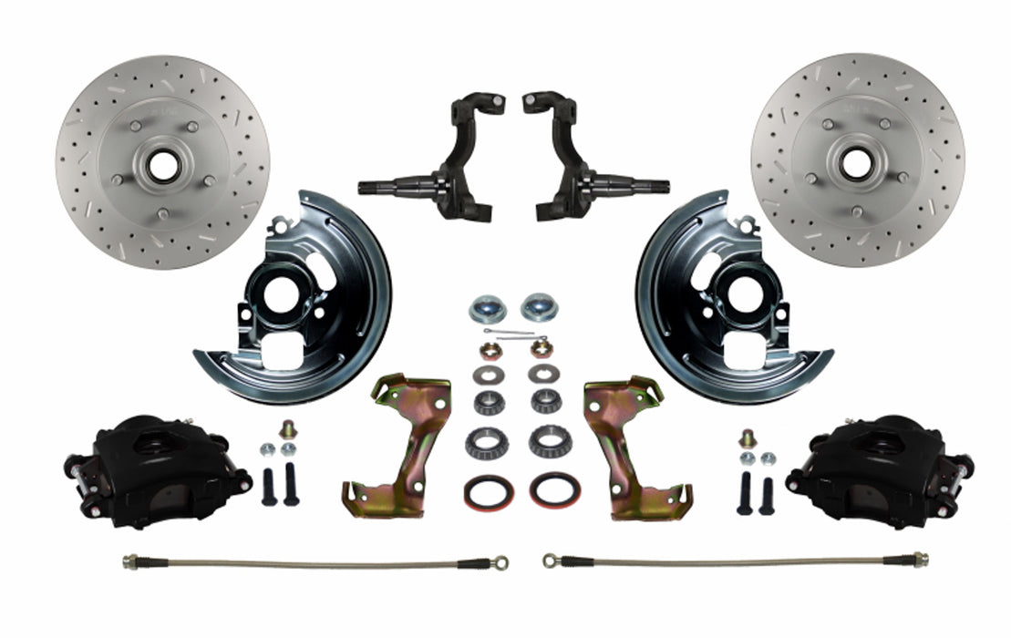 Leed Brakes LEEBFC1002SMX A F & X-body Spindle Mo unt Kit Cross Drilled an