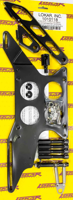 Lokar LOK1010118 Push/Pull Throttle Cable Mounting Bracket Black